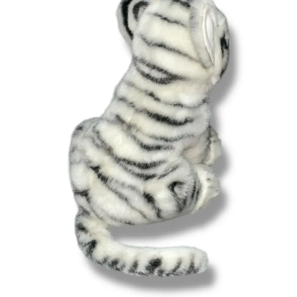 Hansa Creations Plush White Tiger Cub Lifelike Stuffed Animal Baby Cat 8
